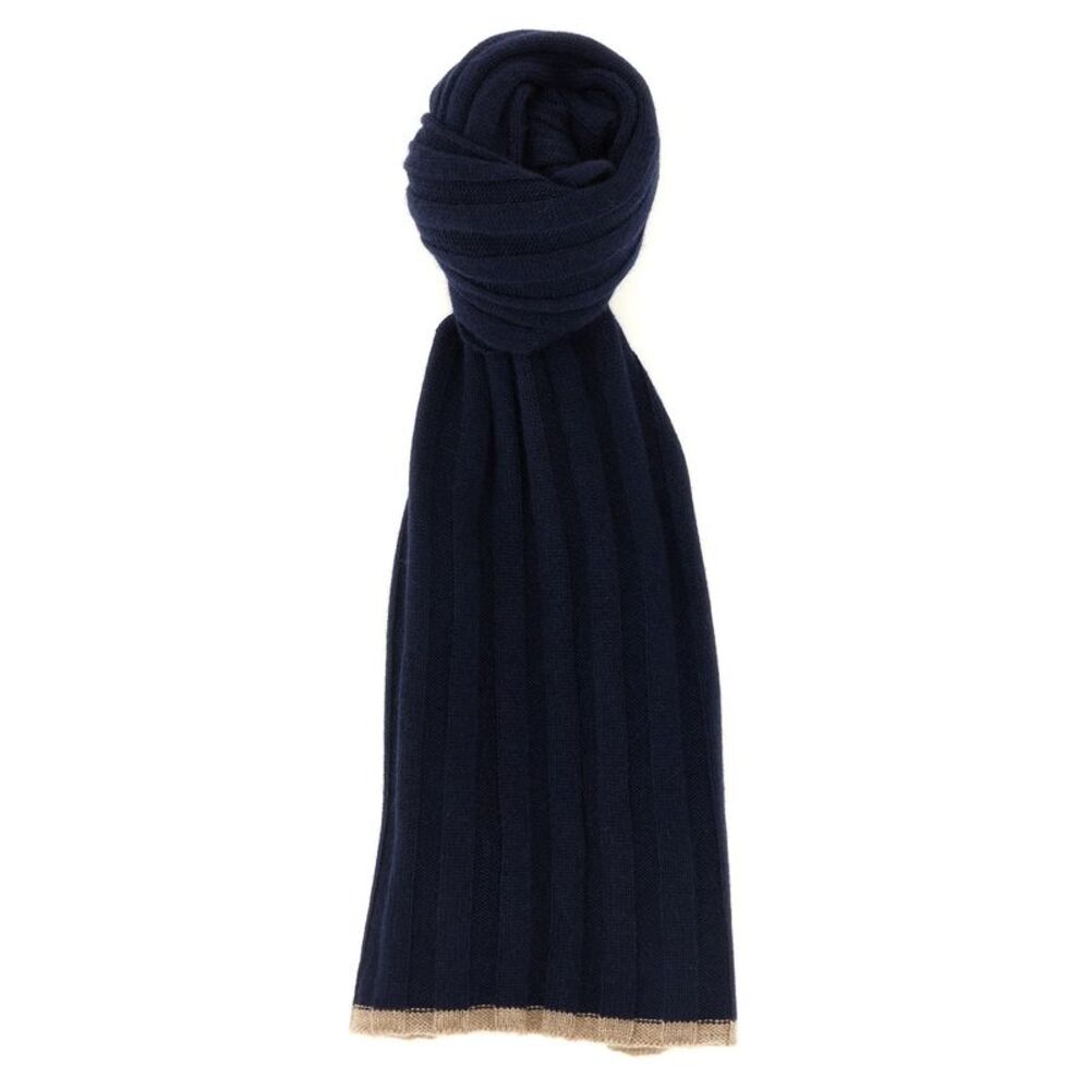 Brunello Cucinelli Blue Cashmere Men's Scarf